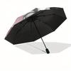 "Yin Yang Floral Design  Decor"Umbrella, Portable 3-Fold Compact Umbrella for Men & Women ES38