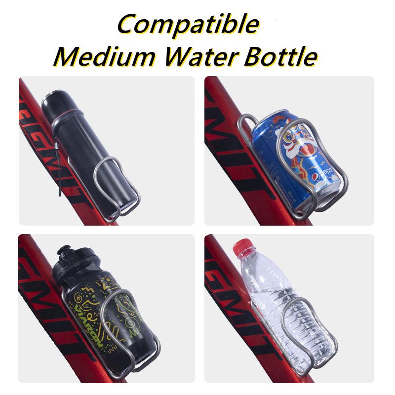 Accessoires de vélo CNC Porte-gobelet en titane Porte-bouteille de vélo VTT Cage à bouteille Ti Pour Bromptonm /Vélo de cyclisme sur route de montagne Pièce de vélo