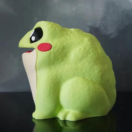 Frog Toilet Paper Dispenser Fun Interactive Flip Belly 3D Printing Frog Tissue Box Roll Paper Container Bathroom Decoration