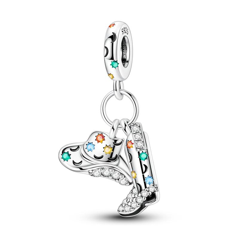 Colorful Copper Metal Colorful Gem Clip Ferris Wheel Tree of Life Lotus Charm Bead Component Compatible With Do It Yourself Bracelet High Quality