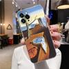 Transparent Case For Apple iPhone 12 11 13 Pro Max Mini XS X XR 6 7 8 Plus SE Cases Cover Cat Van Gogh Starry Night Oil Painting