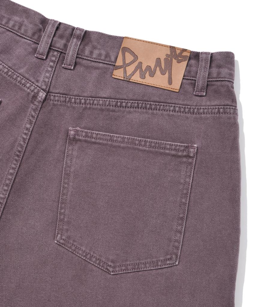 PHYSICAL DEPARTMENT Pigment Washed Cargo Denim Pants Vintage Purple