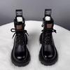 Versatile Retro Soft Leather Martin Boots for Women 2025 Winter New British Style Soft Leather Thick-soled Mid-heeled Locomotive Short Boots for Women