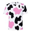 Koeienprint T-shirt Voor Mannen Kleurrijke Cartoon 3D Geprinte T-shirts Zomer Casual Kinderen Straat Losse Tops Ronde Hals Korte Mouw T-shirts
