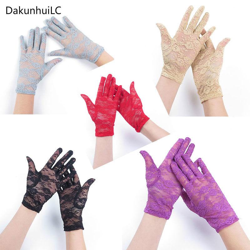 Gants d'été en dentelle pour femmes, gants de protection solaire pour voiture électrique d'extérieur, Sexy, décoration de mariage, gants MS