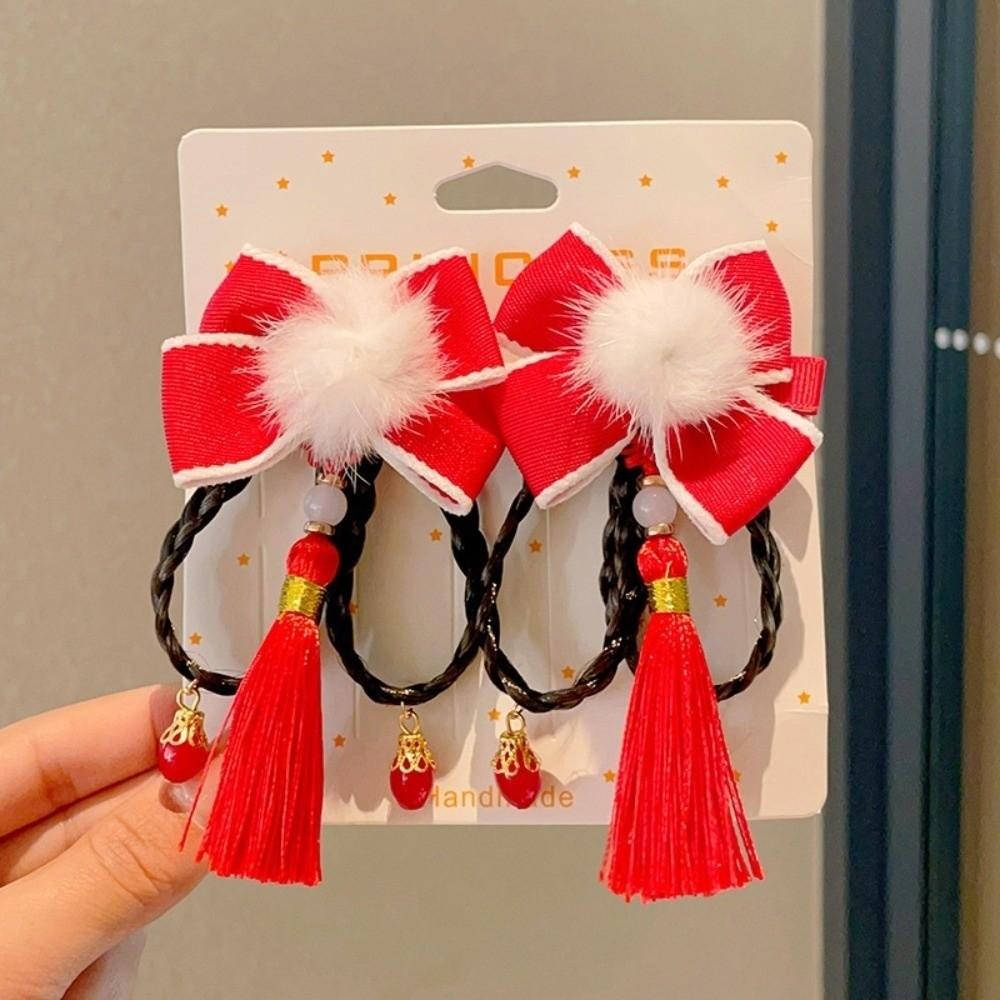 Tassels Chinese Tassel Fan Hairpin Bow New Year Bow Hairpin Masquerade Party