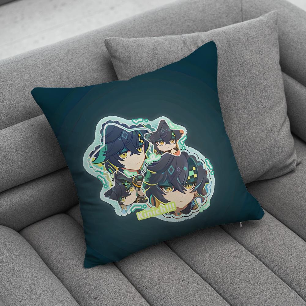 GGenshin Impact Kinich Pillow Case Soft Cushion Cases for Farmhouse Sofa Decor Home Decorations and Protector
