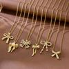 Bow-encrusted Diamond Super Flash Necklace Female, French Light Luxury Niche Design Sense Cold Wind Versatile Collarbone Chain
