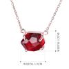 KELITCH Top Crystal Pendant Necklace Rose Gold Chain for Women Jewelry Gift (Red Rose Gold)