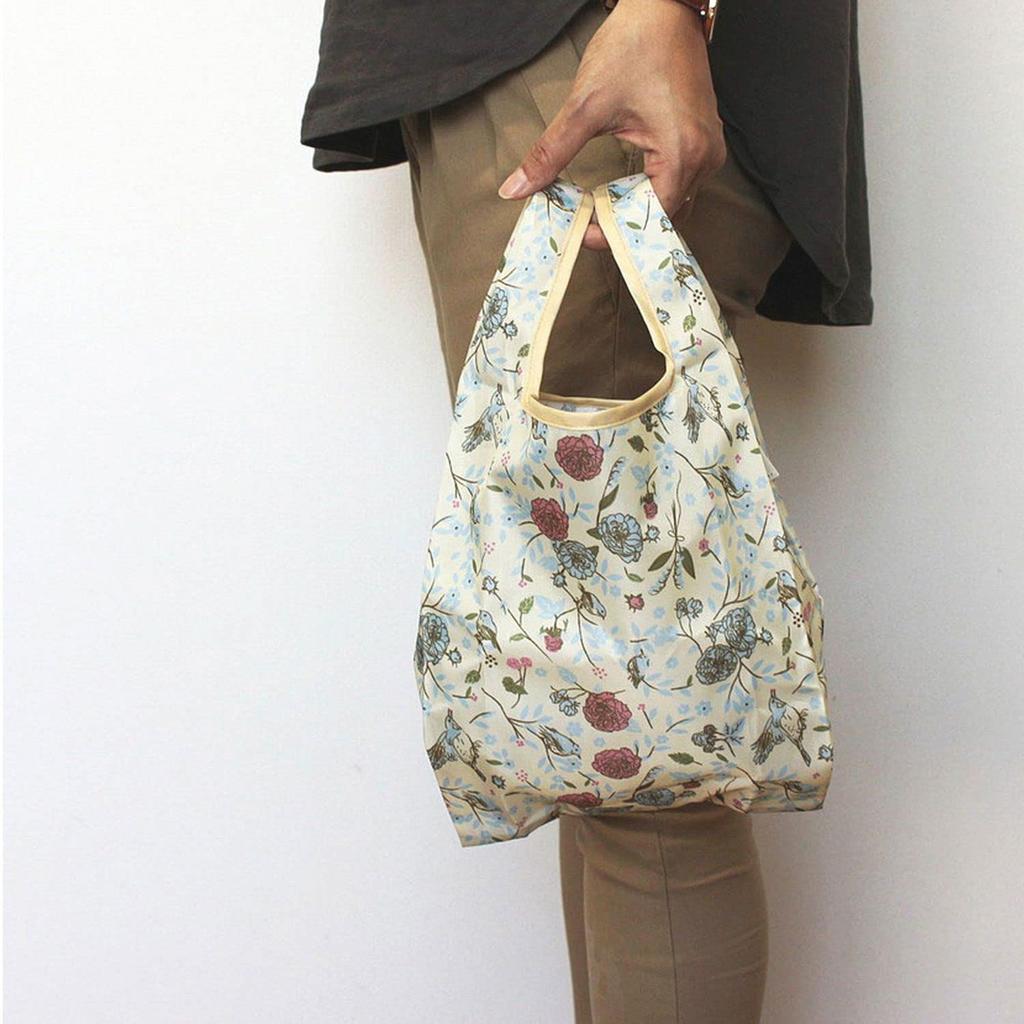 0420 Small Folding Eco Bag Lou Shopper Mini FRORAL [Routeto] (Yellow)