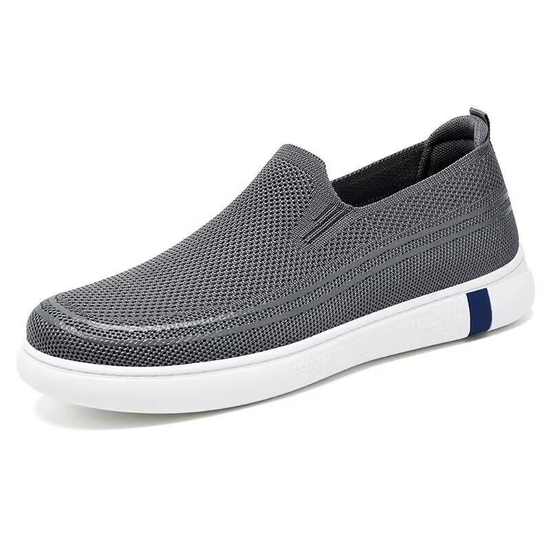 Men Vulcanize Shoes Breathable Mens Mesh Shoes Lightweight Man Sneakers Fashion Slip On Flats Comfortable Man Loafers Lazy Shoes
