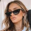 Vintage Cat Eye Sunglasses Woman Retro Shades Black Sun Glasses Female Fashion Small Frame Mirror Square