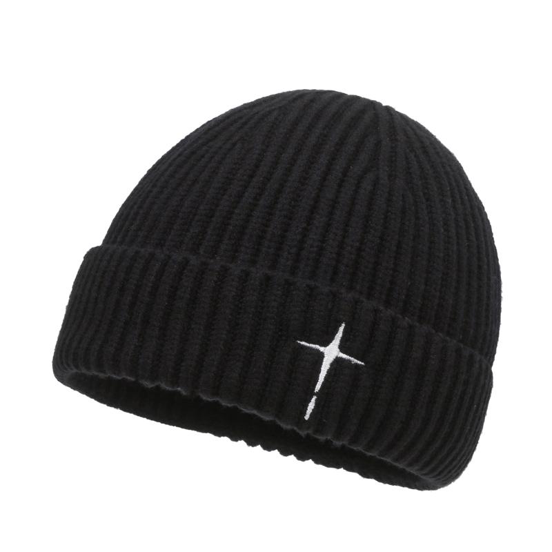 1pc Autumn and Winter Fashion Leisure Sports Thickened Knitted Hat, Warm Soft Comfortable Breathable High Elasticity Wool Hat, C