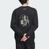 adidas Basketball Crew Sweatshirt With Alphabet Logo Print Men Tops Black IX4910
