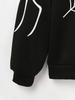 Y2K Fleece Hoodie for Women – Spider Web Print Loose Zipper Hooded Cardigan, Grunge Streetwear Oversized Sweatshirt Less