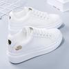 Women Running Shoes Spring Autumn Fashion White Breathable Embroidered Flower Lace-Up Casual Sneakers Zapatos De Mujer  New