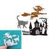 Halloween Witch Castle Metal Cutting Dies Stencil for DIY Scrapbooking Photo Album Embossing Paper Cards Crafts Diecuts