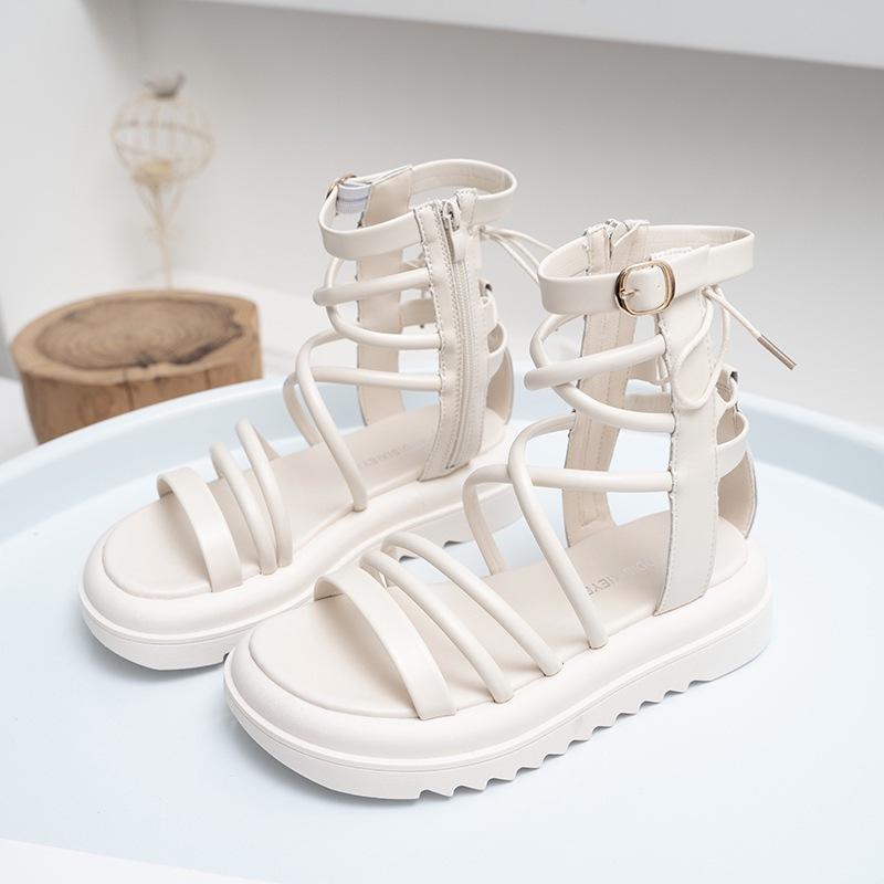 Korean Roman sandals women's 2025 summer new platform explosion + shoes ins wind wear fashion beach sandals
