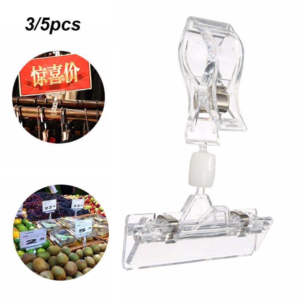 Multi-function Transparent Shelf Clamp POP Advertising Clips Holders Price Label Tag Sign Display