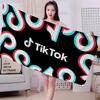 Short Video App T-tiktokS Popular Beach Towel Colorful Bath Towels for Girl Microfiber Quick Dry Custom Sand Yoga Spa Gym Pool