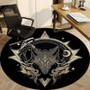 1pc Wolf Moon Office Round Area Rug, Under Office Chairs Bedroom Living Room Home Decor, Room Deco, Available In Various Sizes