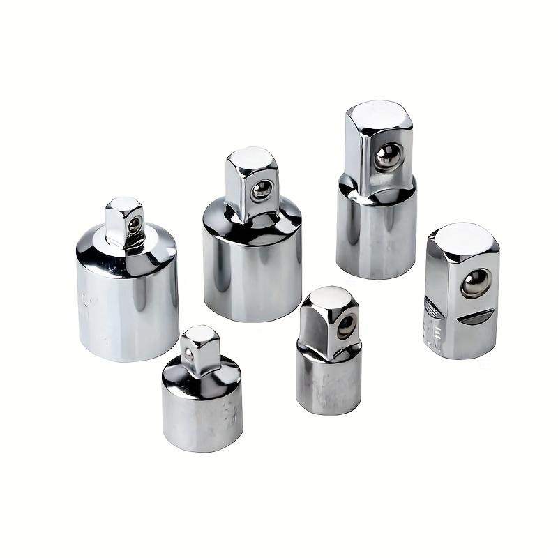 6pcs Ratchet Wrench Socket Converter Sleeve Head Adapter 1/2 " To 3/8" To 1/4 "stainless Steel To 1/4" To 1/2 "to 3/8"