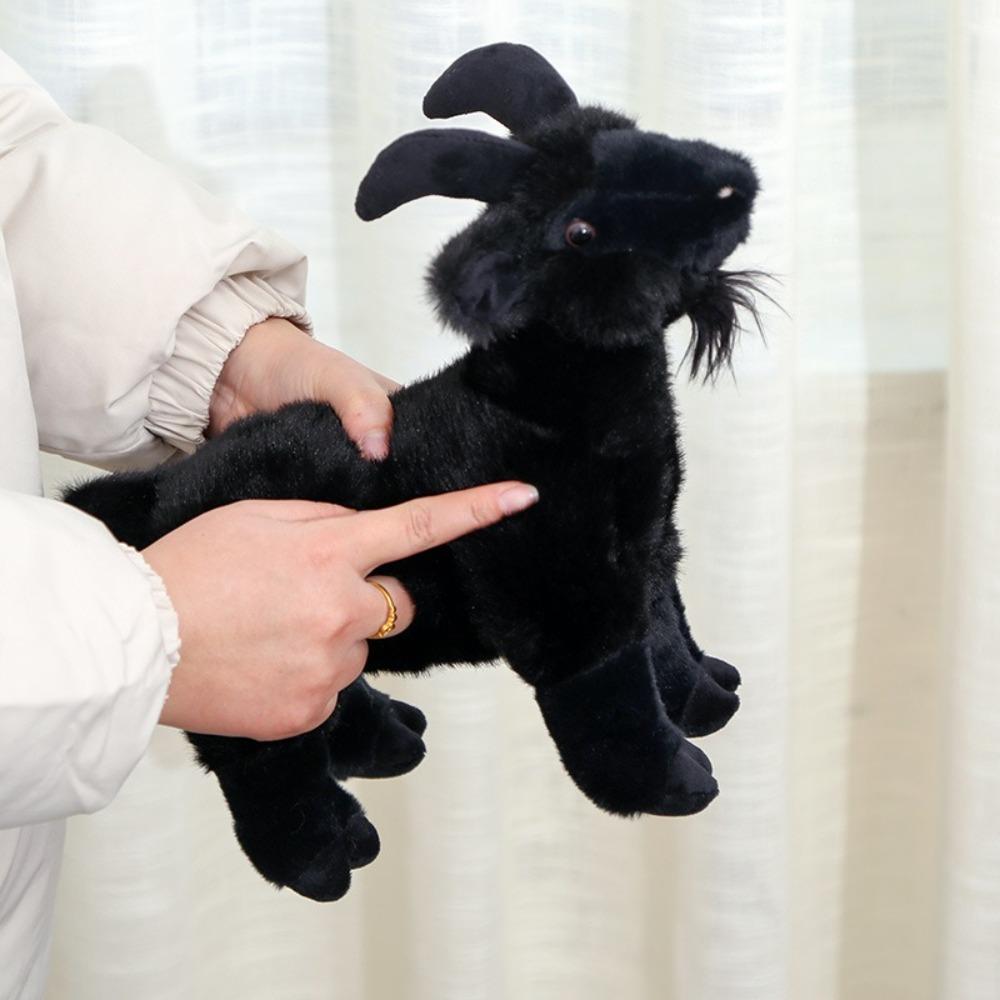 Cute 18/30Cm Baby Goat Plush Doll Pp Cotton Plush Doll Toys Horned Sheep Fluffy Stuffed Animal Doll Birthday Present