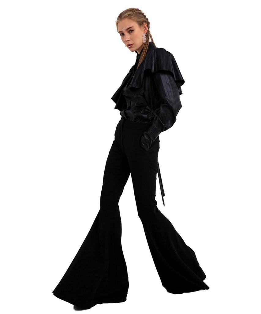 GREEDILOUS Black Flare Pants