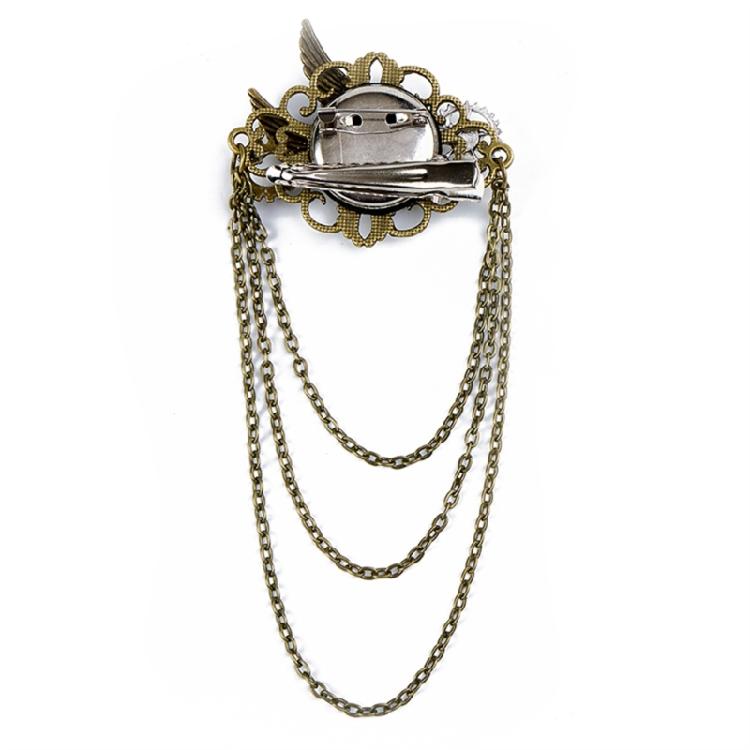 Unique Steampunk Inspired Wing Gear Brooch Alloy Metal Pin Steampunk Costume Jewelry For Gothic Lovers And Trendsetters