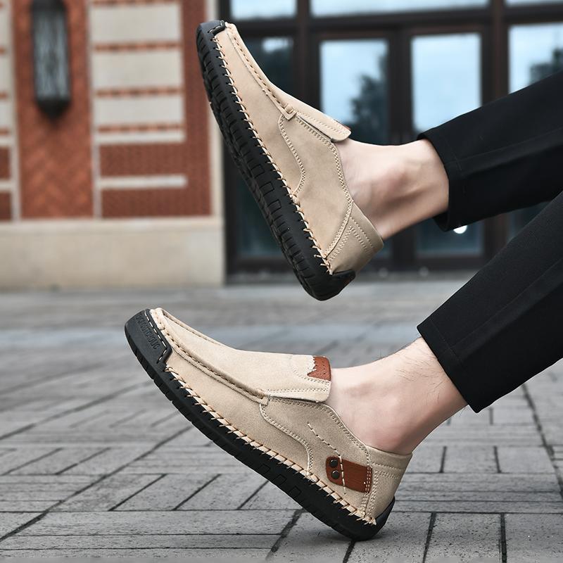 Nieuwe zachte heren loafers instappers echte leren casual schoenen voor heren plus size 39-48 flats sneakers heren handgemaakte design heren schoenen