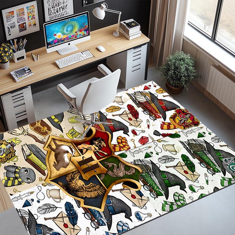 Harry  Potter Pattern Rug, Indoor/Outdoor Mat, for Picnic, Gameroom, Bedroom, Office, Living Room, Home Decor Carpet, Birthday Gift