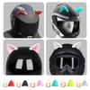 Car Motorcycle Bike Helmet Cat Beautiful Ear Decoration Off-road Motorcycle Face Full Off-road Helmet Car Devil Horns Casco Moto
