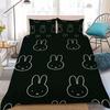 Cute M-Miffy Duvet Cover Set Home Style Bedding Soft Laundry Cotton Bed 3 Piece Set Student Dormitory Gift