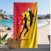 Belgium Football Print Beach Towel Quick Dry Super Absorbent Soft Bath Towel for Swimming Beach Travel Fan Souvenir Gift
