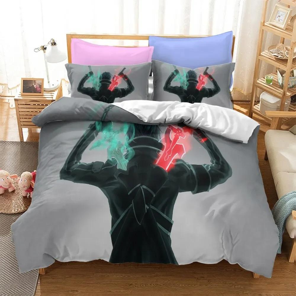 Anime Sword Art Online Bedding Set Duvet Cover Bedroom Comforter Covers Single Twin King Size Quilt Cover Home Textile Tool