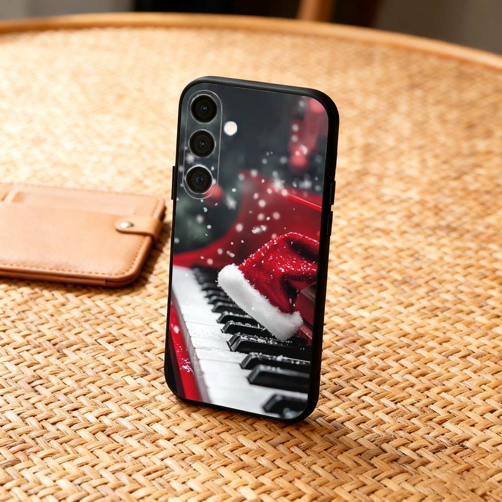 P-Piano Vibe Phone Case For Samsung  A73,72,71,A52,51,40,41,A22,A32,31,A13, Soft Black Shell
