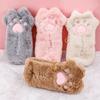 Cute Cat Claw Pen Bag Student Large Capacity Stationery Bag Pencil Bag Cute Plush Cat Claw Bag