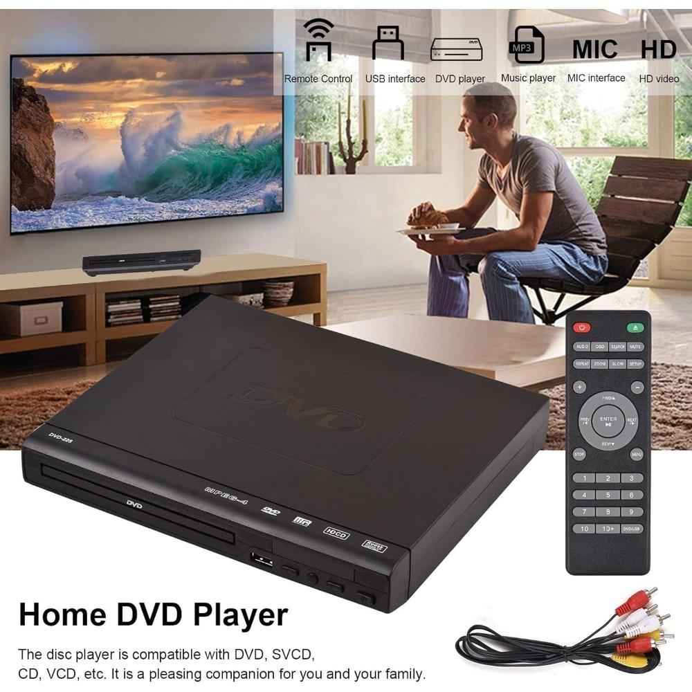 DVD Player for TV with HDMI Interface; CD Player with USB Interface, Supports All Regions; Simple DVD Player.