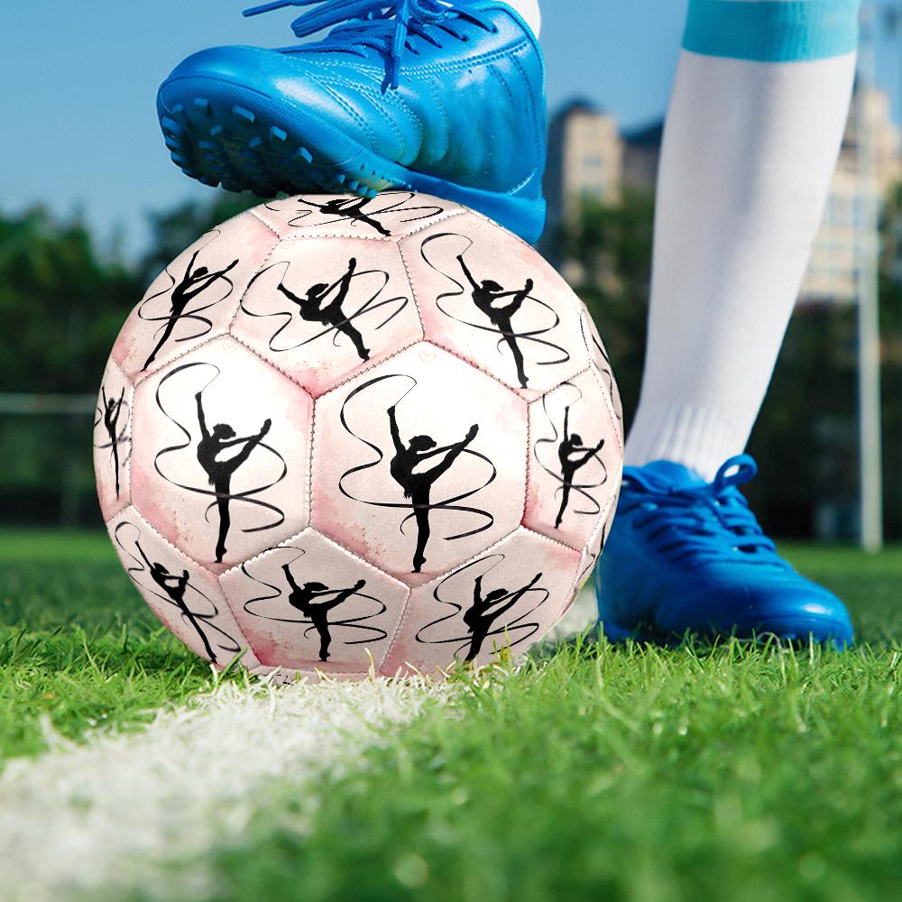 Gymnastics Theme Size 5 Soccer Ball, Suitable for Both Indoor and Outdoor Matches, a Gift Suitable for Everyone.