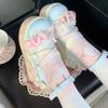 Fashion Cute Sweet Lolita Shoes Thick Sole Platform Women Pumps PU Leather Mary Janes Girls Sandals Cross Strap Party Princess Shoes