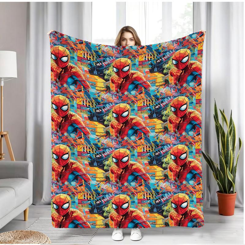 Marvel Spider-Man Print Flannel Blanket,Soft and Skin-Friendly, Used With Sofas, Beds, Travel, And Camping, Best Gift Choices
