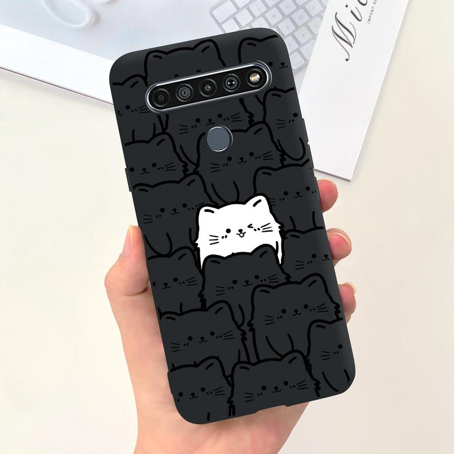 For LG K61 Case LMQ630EAW LM-Q630 Fashion Flower Soft Coque Phone Cases For LG K61 2020 K 61 Silicone Back Cover For LGK61 Funda