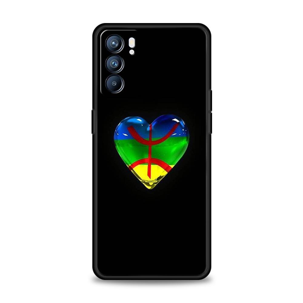 Hoesje Voor Oppo Find X6 Pro X5 A54 A53 A52 A9 A15 A95 A17 A16 A76 A74 A57 A31 Reno8 Reno7 Reno6 Pro 5G Cover Amazigh Berber Vlag