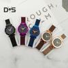 Dame Rhinestone Watch Rund Quartz Movement Elegant Minimalistisk Metal Dame Jenter Kjole Armbåndsur Mote Smykker Bursdagsgave