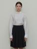 LE STUDIO Soft Half Neck Tie Blouse_Ivory