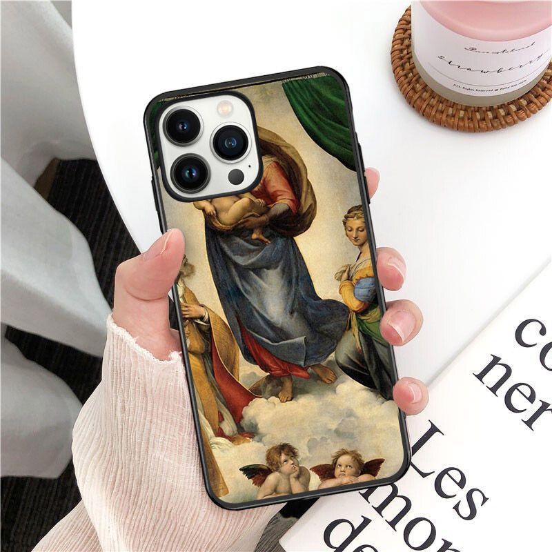 The Creation of Adam Renaissance Painting Art Phone Cover For Iphone 14pro 11pro 12 13pro Max 5 6s Xs 7 8plus SE Xr 12mini Cases