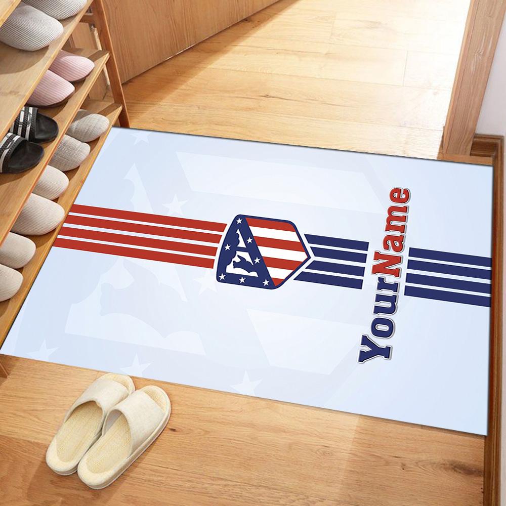 Atletico Madrid Customize Your Name Floor Rug Office Rug Suitable for Dormitory Hallway Entryway Decorate Room Anti-slip Rug Office Home Decor