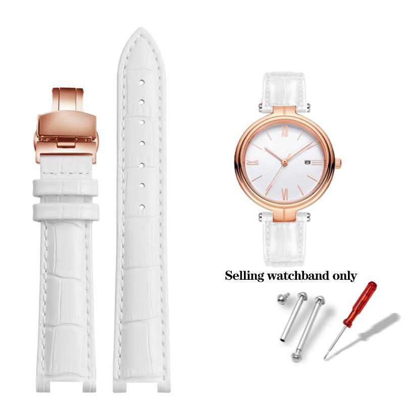 Watchband Rossini Cowhide Leather For 516752 616764 517784 5758g Notch Watch Chain Strap Red Bracelet Men Women 14mm 16mm 18mm