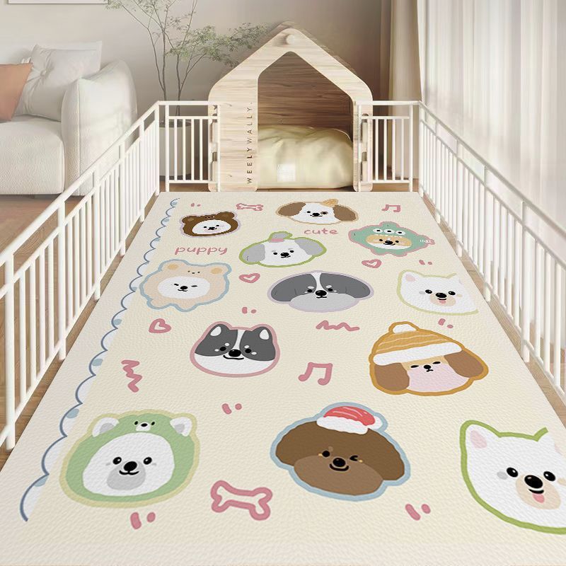 Cartoon Letter Bone Pet Playpen Mat Waterproof Non‑Slip Stain‑Resistant Easy‑Clean Large Pad For Dog Cat Indoor Playpen