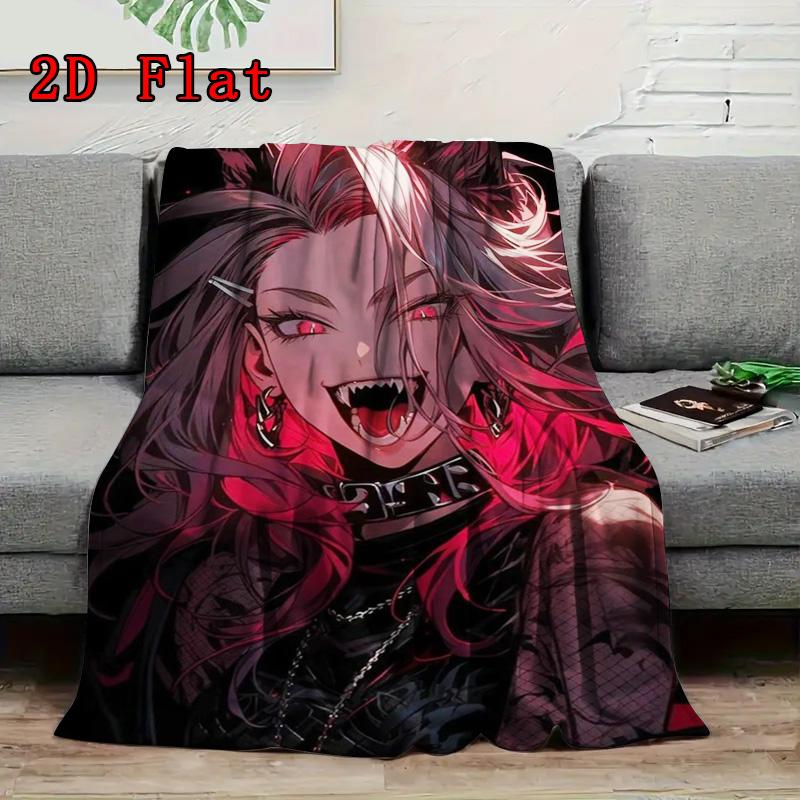 Hazbin Hotel 2D Flat Pattern Flannel Blanket High quality All Seasons Warmth and Comfort Perfect for Christmas Gifts.MMT0918540
